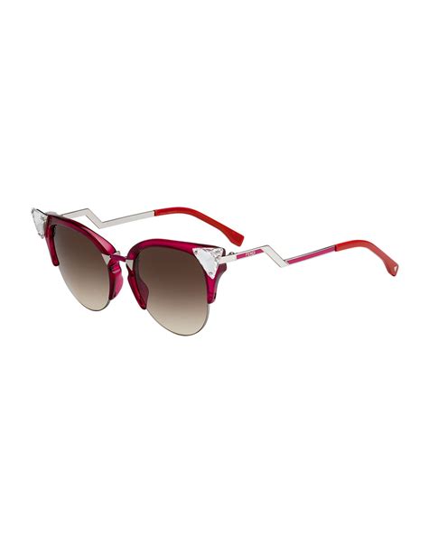 fendi iridia red sunglasses|fendi sunglasses oversize.